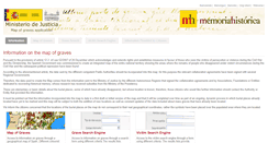 Desktop Screenshot of mapadefosas.mjusticia.es