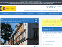 Tablet Screenshot of mjusticia.gob.es